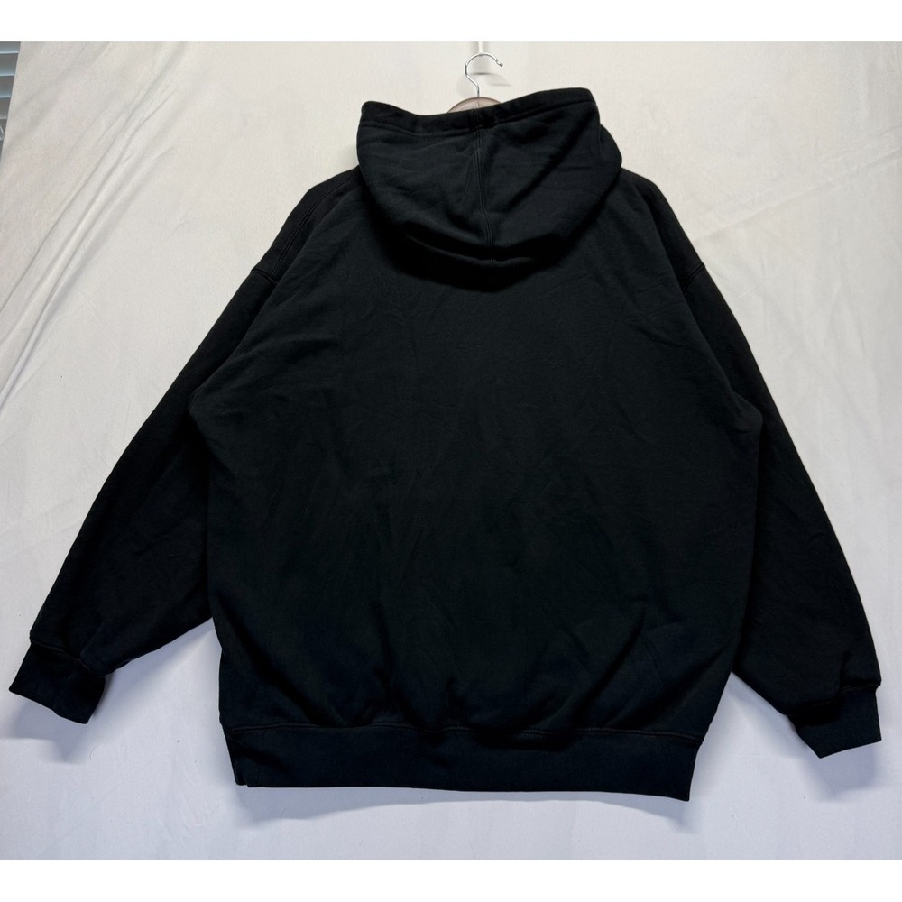 Pro Club Heavyweight Hoodie Mens XL Black Cotton Fleece Lined Ribbed Pullover - Picture 2 of 8